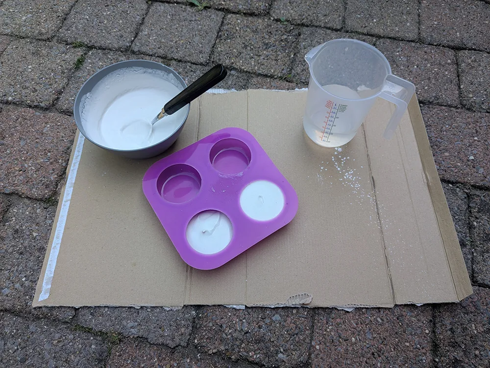 Step 3: Pouring the stones